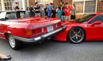 This extraordinary fender bender made headlines all across the globe over the past week.