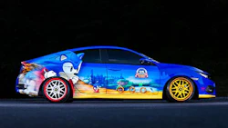 To celebrate 'Sonic the Hedgehog's' 25th anniversary, Japanese video game giants Sega commissioned US body shop Fox Marketing Cars to design a one-of-a-kind customized vehicle. The company will display the car at SEMA in November.
