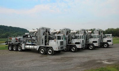 Frack pumps are a vital part of exploiting oil wells where the reserves are otherwise inaccessible. Western Paint & Body Works painted 42 of these behemoths before making the switch to serving the RV business.