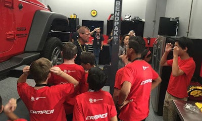 The SEMA Custom Car Camp gave kids a chance to customize and race RC vehicles. There was also an opportunity to experience full-size customs.