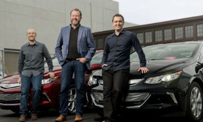 From left: Logan Green, Chief Executive of Lyft; Daniel Ammann, President of General Motors; and John Zimmer, founder of Lyft. Zimmer recently penned a manifesto on his vision for a self-driving future.