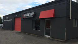 The exterior of CARSTAR Midland. The collision facility is located within the Tom Smith Chevrolet Buick GMC dealership.
