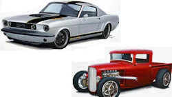 Artist's conception of two custom builds that will be at the Sherwin-Williams' booth at SEMA 2016. The official reveal for the vehicles will take place on November 1 at 2 p.m.