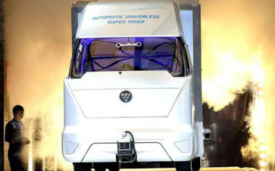 A prototype automated truck developed by Foton and Baidu.
