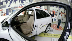 A Google self-driving car on exhibit at the Computer History Museum in Mountain View, California.