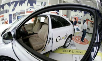 A Google self-driving car on exhibit at the Computer History Museum in Mountain View, California.