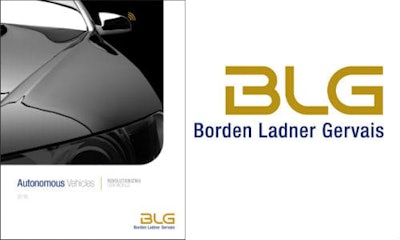 A report from the law firm Borden Ladner Gervais titled 'Autonomous Vehicles, Revolutionizing Our World' suggests that drivers are still liable under Canadian law, even if the car is in semi-autonomous mode.