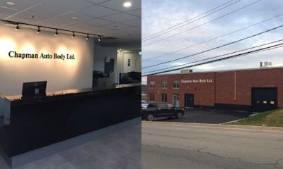 Two views of the new CSN-Chapman Autobody West-Bedford. The facility officially opened for business on November 7, 2016.