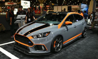 Full-Race Motorsports 2016 Ford Focus RS, winner of the Ford Motor Company Design Award for 'making a significant contribution to vehicle design.' It doesn't look like a stock Focus, that's for sure!