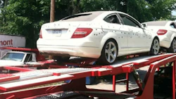 Just another day in the shop ... or maybe not. Those tiny dents are apparently bullet holes.