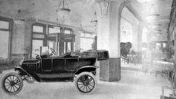 Toronto's car manufacturing days are long gone, but there was a time when Ford and other companies maintained manufacturing operations in the city. Ford's facility was located at Christie and Dupont, with the ground floor serving as a showroom (seen here).