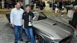 Jonathan Goolsby (right) took first place in the Glasurit Best Paint Award with this 1969 Ford Mustang. The car is owned by Tim Spencer (left).