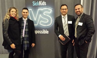 At the Breakfast of Champions, from left: Claudia Ieraci, Dominic Ieraci, Dominic Prochilo and Paul Prochilo.