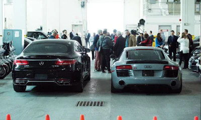 Two vehicles recovered as part of Project Cyclone are pictured at York Regional Police Headquarters.