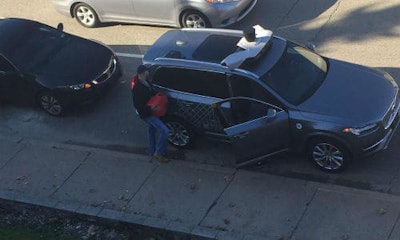 A case of 'driver' error? An Uber in Baltimore appears to have run out of gas unexpectedly.