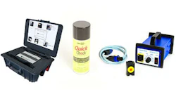 Award winning new products at SEMA. From left: the RAP Kit from Drew Technologies, Like90 Quick Check from Bonding Solutions and the Aluminum T-Hotbox by Betag Innovations.