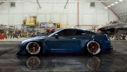 BASF’s 2017 “Color of the Year” is Reflexion Nebula, shown here on a custom Nissan Skyline GT-R. According to BASF, the colour shifts from blue to gray, depending on your point of view.