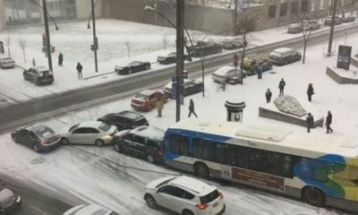 Collisions rarely go viral, but most collisions don't get talked about on late-night talk shows either. This one in Montreal earlier this week did.
