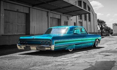 This 1964 Chevy Impala is the work of Albert De Alba Jr. of Cal Blast in Oakland, California. De Alba is one of the 12 painters who received this year’s Prestigious Painter honour from House of Kolor, a Valspar Automotive brand.
