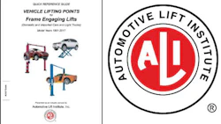 ALI’s revised 2017 lifting points guide includes information on 2017 model year vehicles, as well as a new section on safe lifting suggestions.