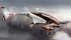 An artist’s conception of Airbus’ proposed ‘self-piloted flying car.’