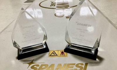 The awards are for 'Rookie' Distributor of the Year and the Spanesi Director's Club.