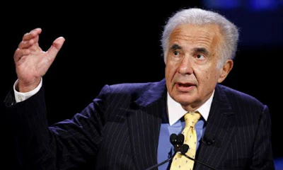 Activist investor Carl Icahn. A report notes that Trump has tapped Icahn to 'reform' a number of agencies oversee Icahn's investments.