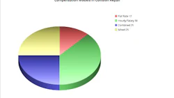 The chart above shows the percentage of survey respondents using a particular method of staff compensation.