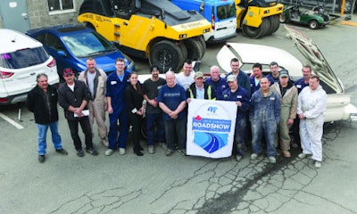 The team at Fraser River Paint & Body, the first Canadian stop on the Mitchell Roadshow in 2016.