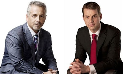 Tony Aquila, CEO of Solera (left) and Rod Williams, CEO of Autodata. Solera has recently announced a definitive agreement to acquire Autodata.