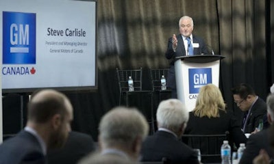 GM Canada President and Managing Director, Steve Carlisle, at the recent meeting of the Business council of Canada, held at GM's Canadian Technical Centre – Markham Campus. GM uses the centre to research AV technology.