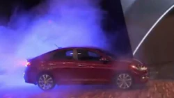 The 2018 Hyundai Accent rolls out for the first at the Canadian International AutoShow.