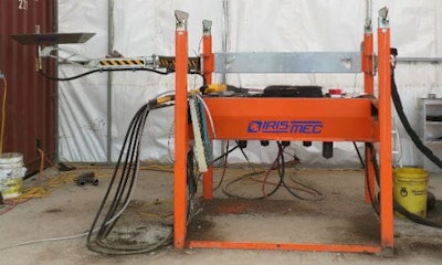 REC developed two depollution systems for Canada in partnership with Iris-Mec. The IBQ compact drainage system (shown here) has the same features as the ISQ and includes a built-in vehicle stand.