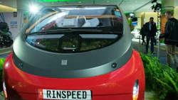 A view of the Rinspeed Oasis on display at the AutoShow that shows the integrated garden. Is it time to start studying horticulture?