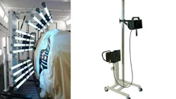 Two examples of UV curing set-ups.