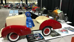 The winning pedal car from the Pedal Car Challenge at Calgary's World of Wheels event. The Pedal Car Challenge was co-sponsored by BASF and Carlson Body Shop Supply.