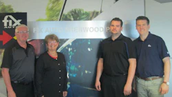 Management at Fix Auto Sherwood Park. From left: Merv Koughan, Theresa Koughan, Craig Koughan and Scott Koughan.
