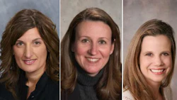 Three women have been named to this year’s Most Influential Women list. From left: Cristina Fronzaglia-Murray of PPG, Renee Ricciotti of 3M Automotive Aftermarket and Elizabeth Stein of Assured Performance Network.