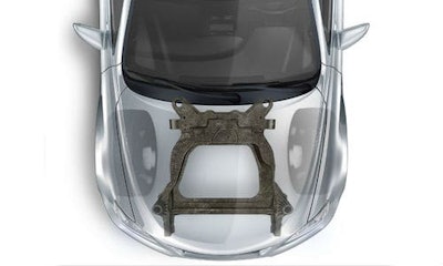 Magna has developed a prototype carbon fibre composite subframe for Ford that reduces mass by 34 percent.