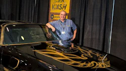 John Antoniadis and his Muscle Car Matchup winning Trans Am. He modeled the car after 'Blocker' from Smokey and the Bandit.