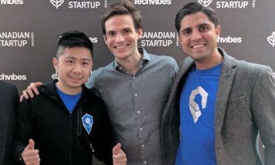 Some of the Audatex team members behind the new 'start-up' S3. From left, Slevin Zhang, Full-Stack Developer; Andrew Harrison, VP Growth and Innovation and Hafiz Kanji, Product Manager.