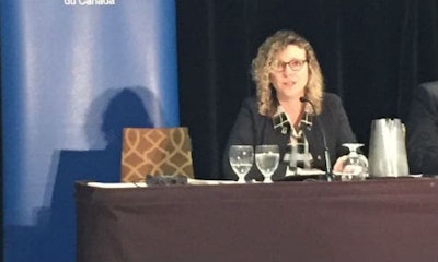 Jaye Robinson, Toronto City Councilor and Chair of the Public Works and Infrastructure Committee at the second annual automated vehicles conference. Robinson says Toronto learned a valuable lesson about overlooking disruptive technologies when Uber came into use.