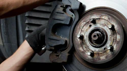 No OEM currently uses asbestos brake pads. However, some overseas aftermarket manufacturer still use the material.