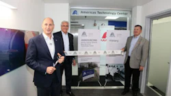 At the grand opening of Axalta's revamped Americas Technology Center. From left: Barry Snyder, Senior Vice President and Chief Technology Officer; Steve Markevich, Executive Vice President and President, Transportation and Greater China; and Mike Carr, Vice President and President, North America.