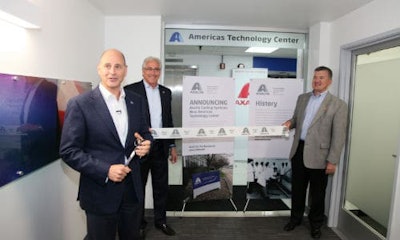 At the grand opening of Axalta's revamped Americas Technology Center. From left: Barry Snyder, Senior Vice President and Chief Technology Officer; Steve Markevich, Executive Vice President and President, Transportation and Greater China; and Mike Carr, Vice President and President, North America.