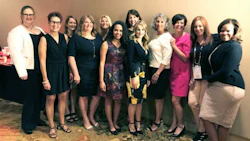 BASF Attendees at the 2017 WIN Conference in Denver, Colorado. From left: Shana Ruckreigle, Yolanda Sandor, Jane Niemi, Tina Nelles, Sheila Principio, Maryam Attia, Denise Kingstrom, Lucy Wildman, Amy Kramer, Sally Miener, Jennifer Robertson and Tonya Boddie.