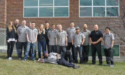 The team at Concours' Crowfoot location, one of the three shops that has attained I-CAR Gold Class.