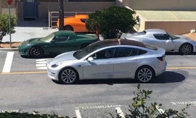 A prototype Tesla Model 3 recently spotted on the streets of California. Production of the company's first mass-market car is slated to start in July, and the expectation is that sales will be high. This may be part of the reason Tesla is expanding its network.
