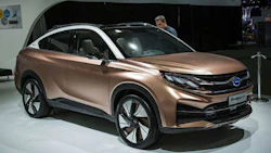 Chinese carmaker Guangzhou Automobile Group plans to begin selling cars in North American soon, but they might want to rename one of their more popular models first. The 'Trumpchi,' shown here was actually named in 2010, long before the current US Presidential administration.