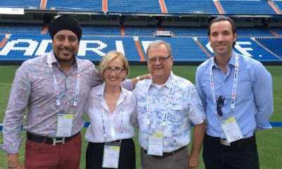 The second day of IBIS concluded with the International Dinner, held at Santiago Bernabéu Stadium. A few members of the Canadian contingent at the event: Harry Dhanjal of BASF, Gloria Mann of Collision Repair magazine, Sandy Liguori of Woodchester Auto Group and Michael Macaluso of CARSTAR.